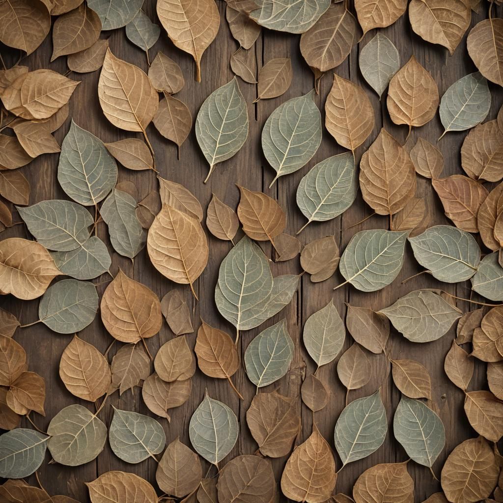 Intricate Mandala Art Made of Natural January Leaves