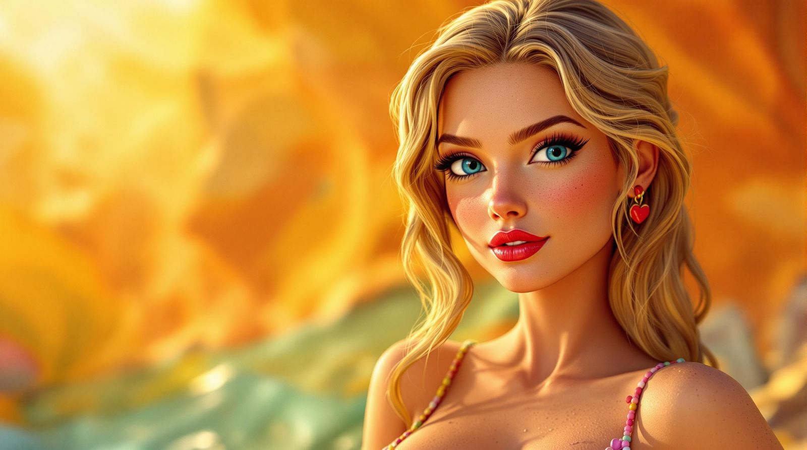 Gorgeous Kate Upton in Vibrant Claymation Portrait