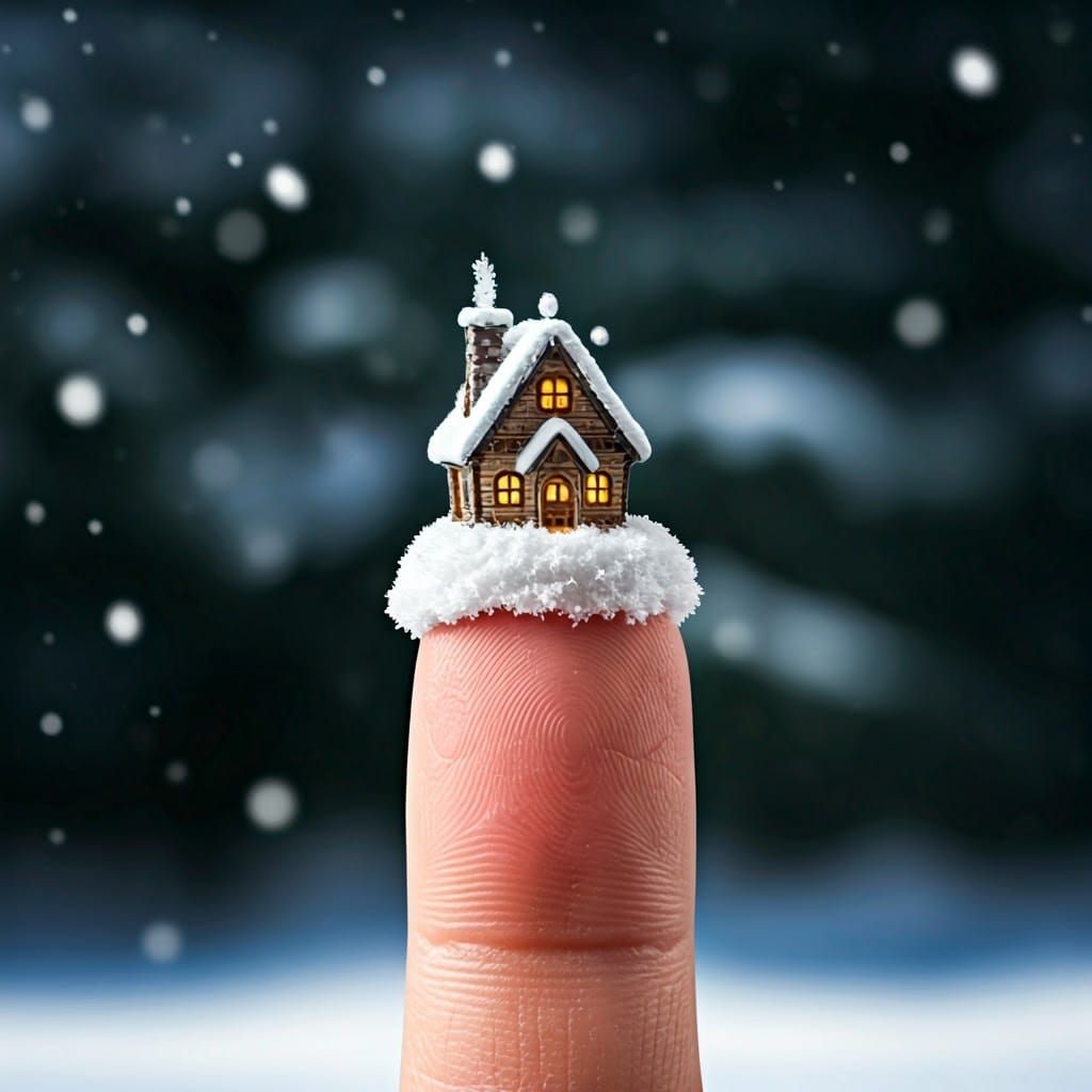 Fairy House on Fingertip: Winter is Coming