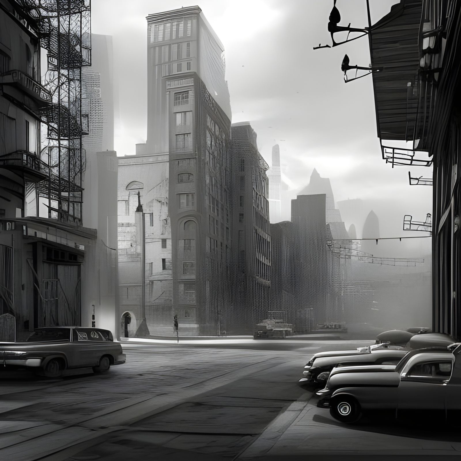 1950s Brooklyn in Photorealistic Black and White