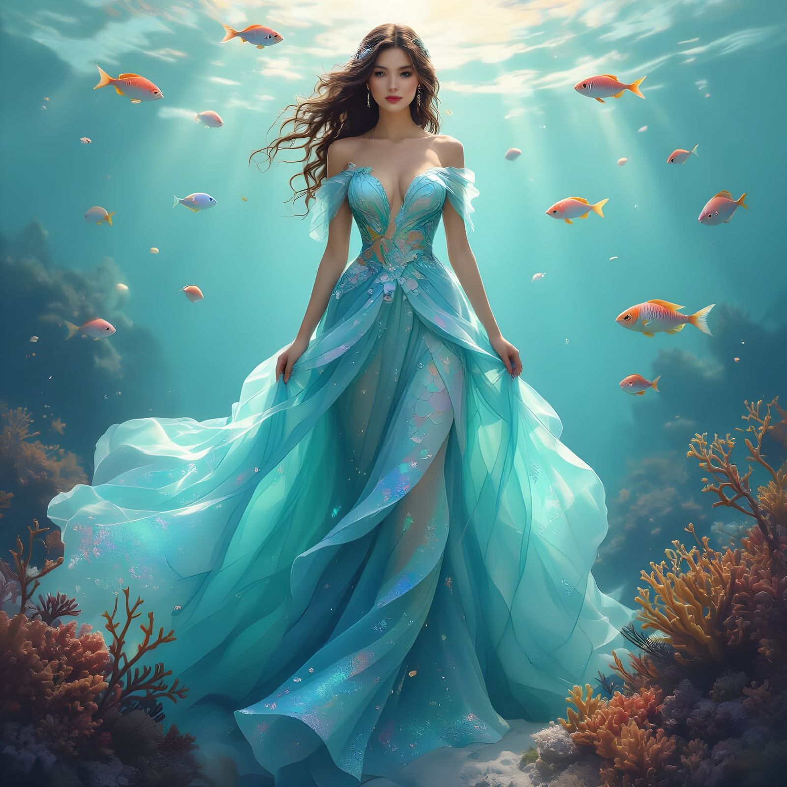 Ocean Dress: A Surreal Aquatic Vision