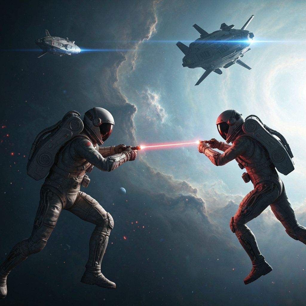 Epic Space Battle Inspired by Sci-Fi Masters