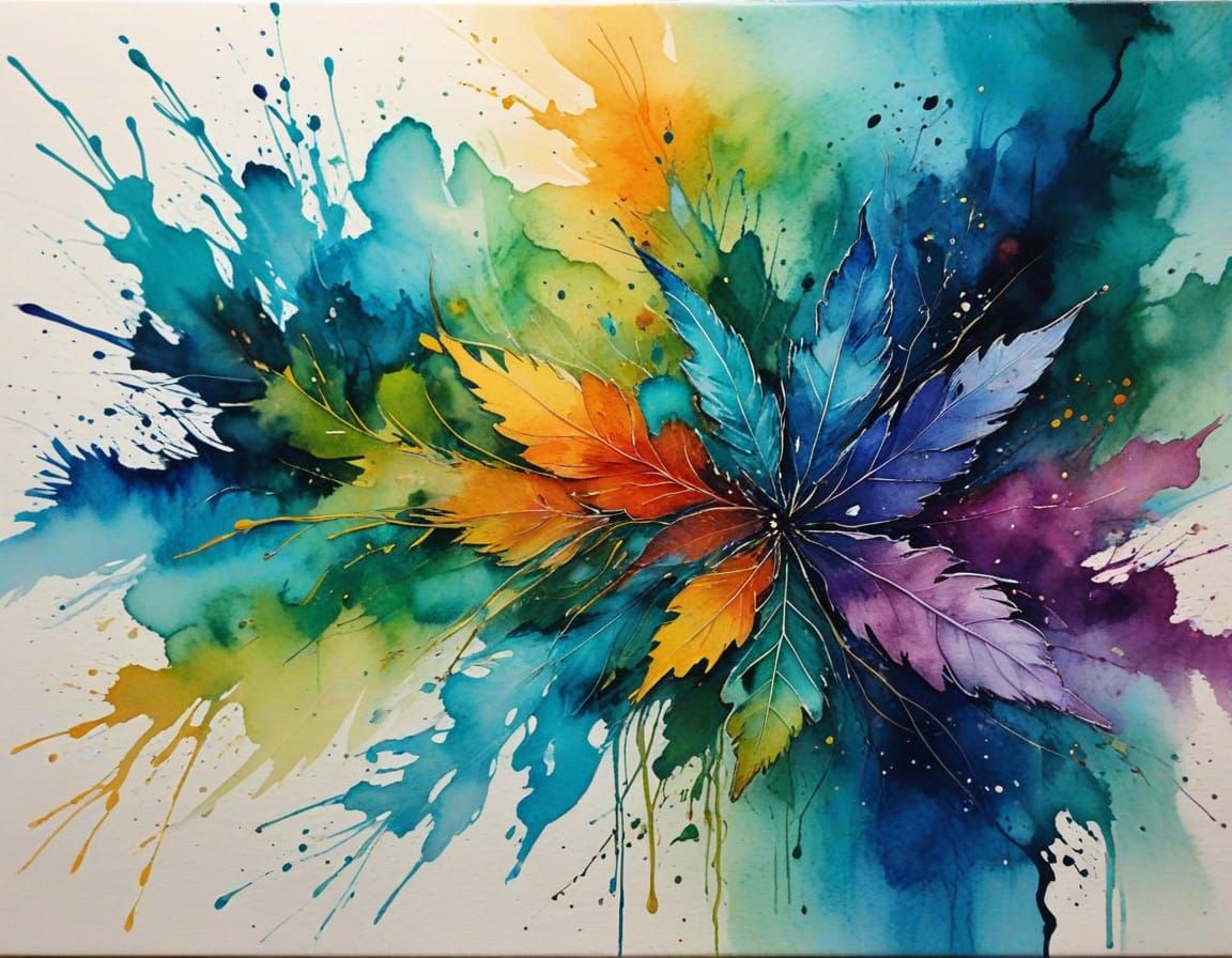 Vibrant Artistic Expression in Impasto Style