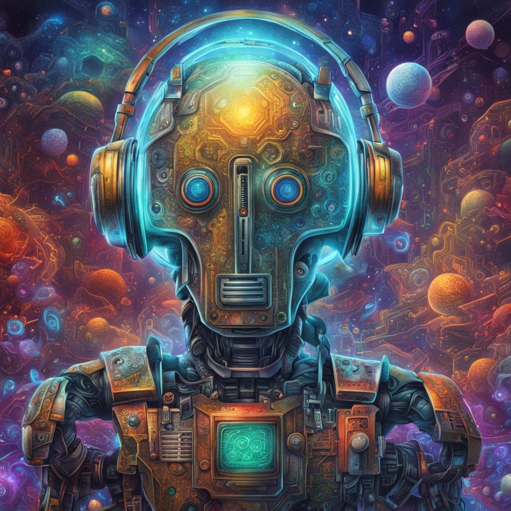 Cosmic Robot Arrival in an Astral Realm