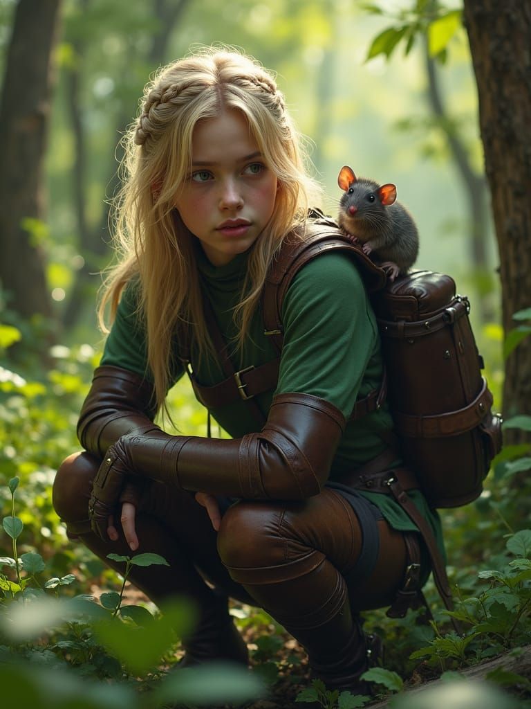 Ethereal Woodland Warrior, Dark Fantasy Concept Art