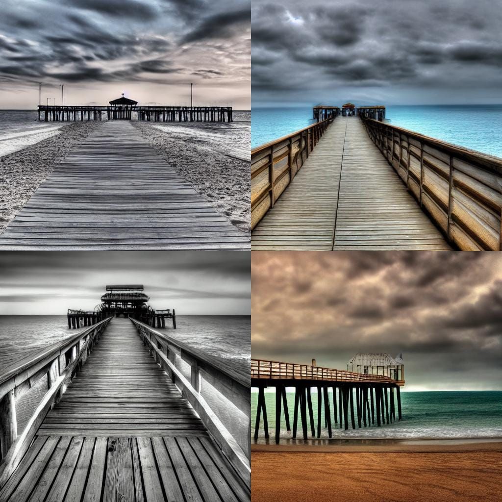Hyperrealistic Beach Pier in High Definition