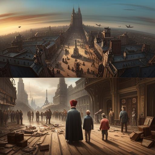 same place >< same time <> two different perspectives