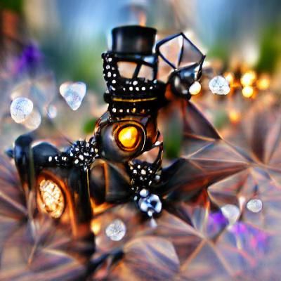Gothic Steampunk Fantasy with Diamond Bokeh