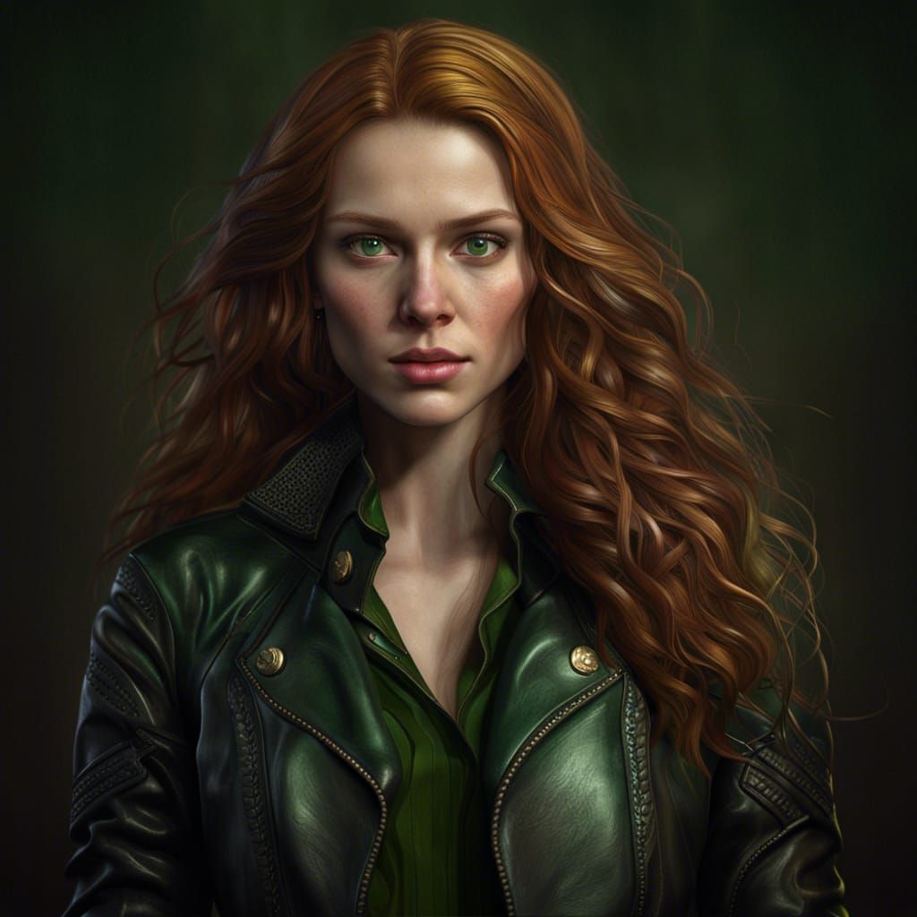 Realistic Photo of a Beautiful Woman in Armchair