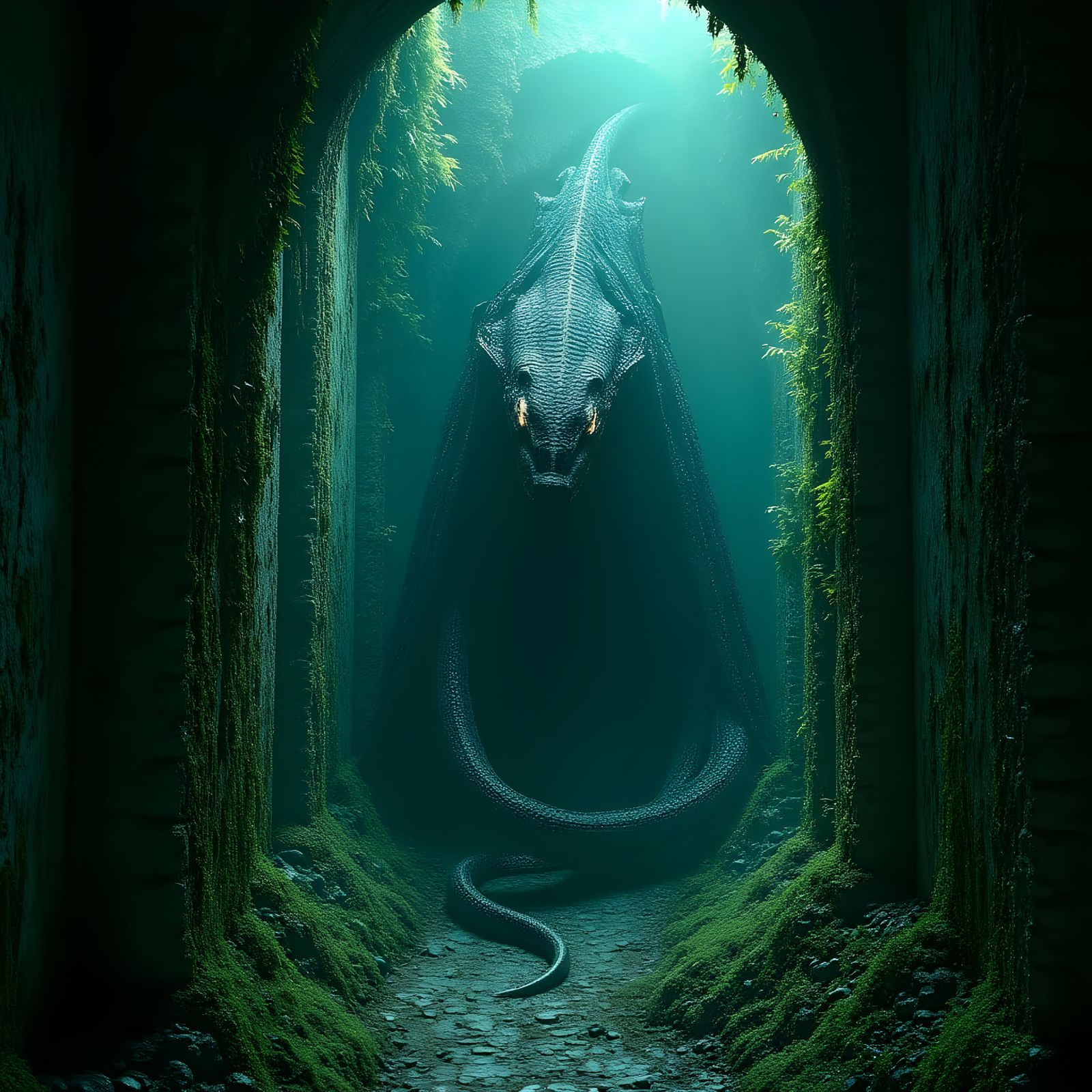 Dark Basilisk Conquers Ruined Castle