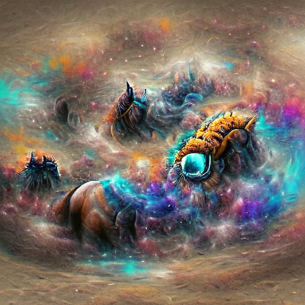 Giant Sand Pharaohs in a Wormhole Nebula