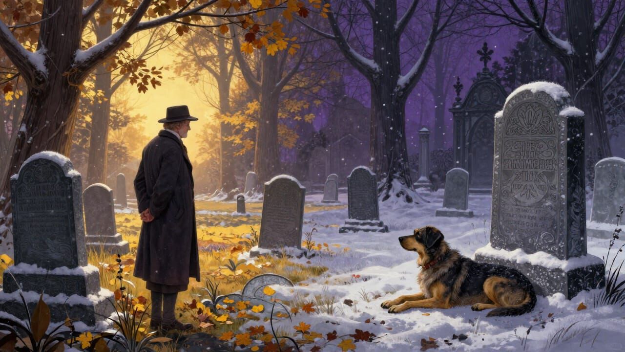 1800s Graveyard Split: Autumn Grief to Winter Solitude