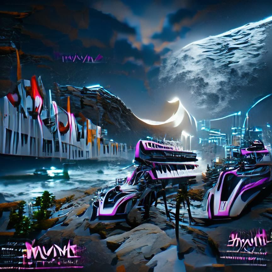 Synthwave Moonlit Drive in 8K Unreal Engine
