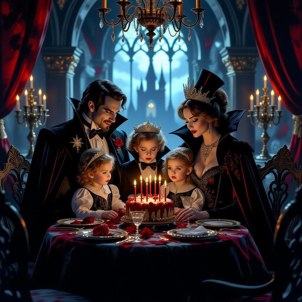 Vampire Triplets' Gothic Castle Birthday Bash