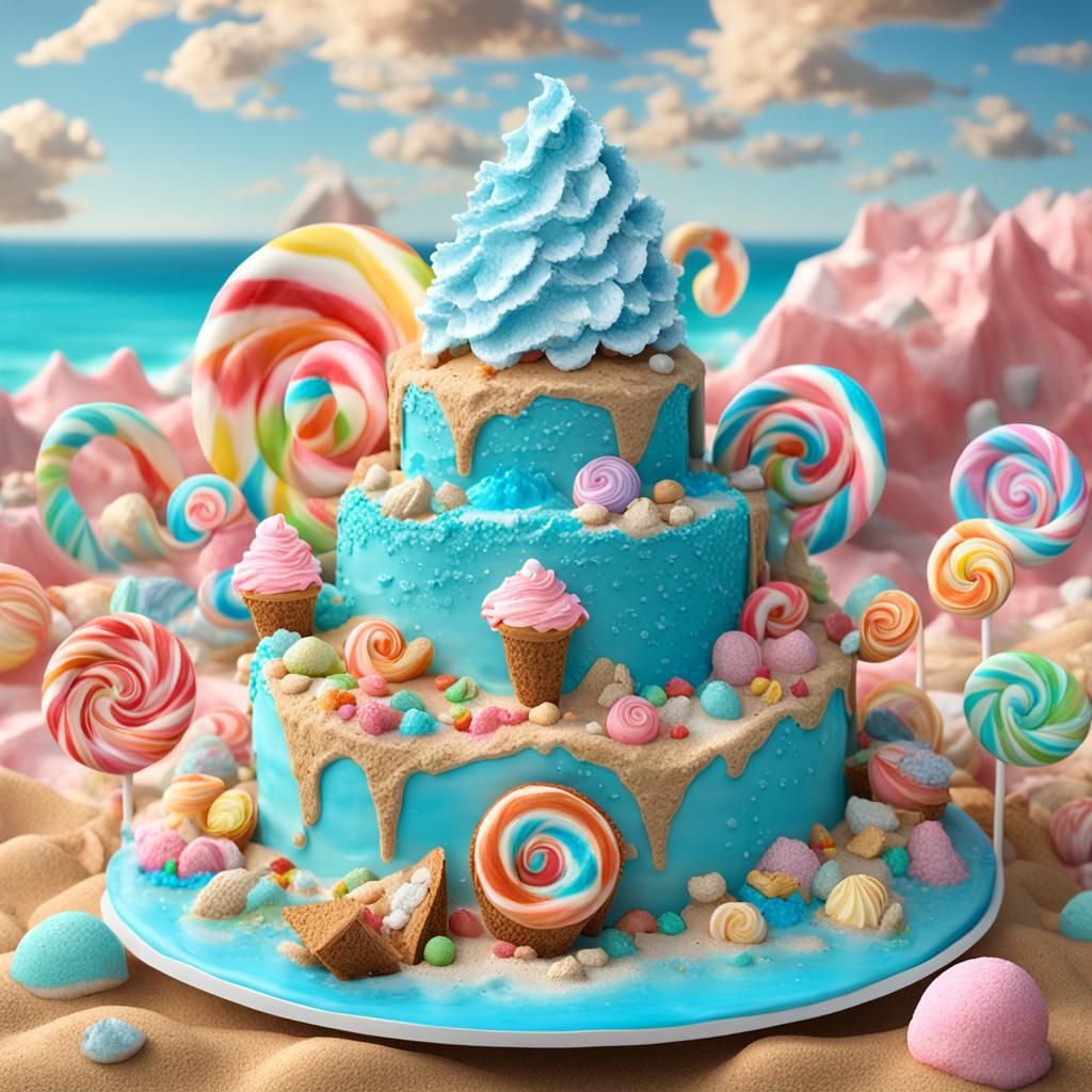 Candy Beach Cake