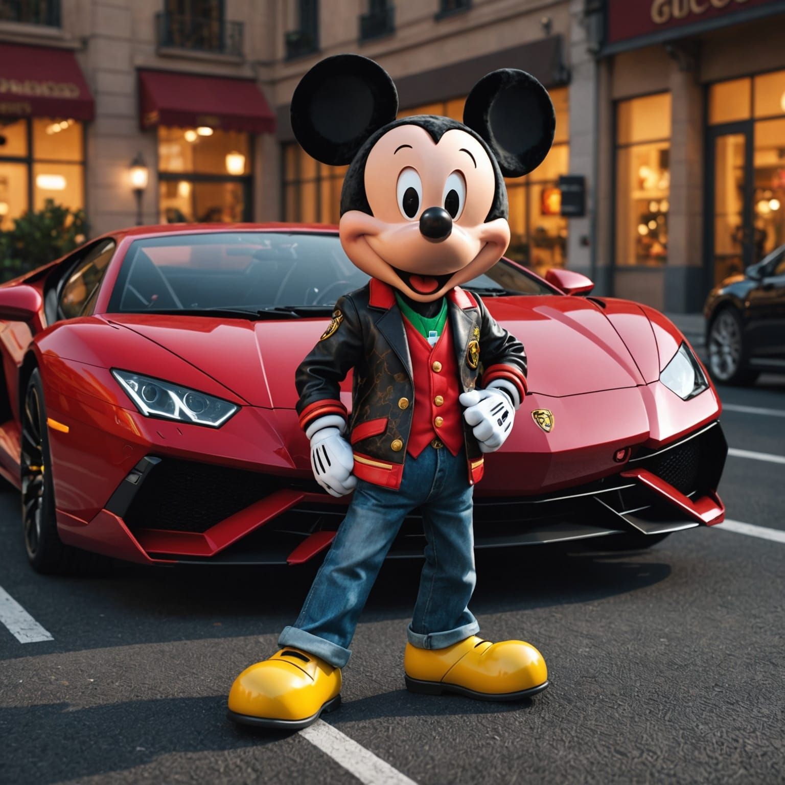 Ultra Realistic Mickey Mouse Living Rich Life