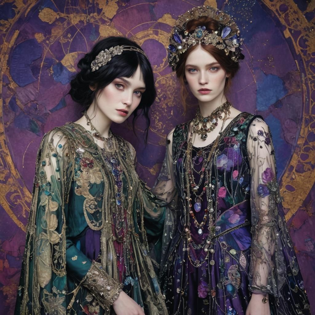 Fairytale Scene in Rich Jewel Tones