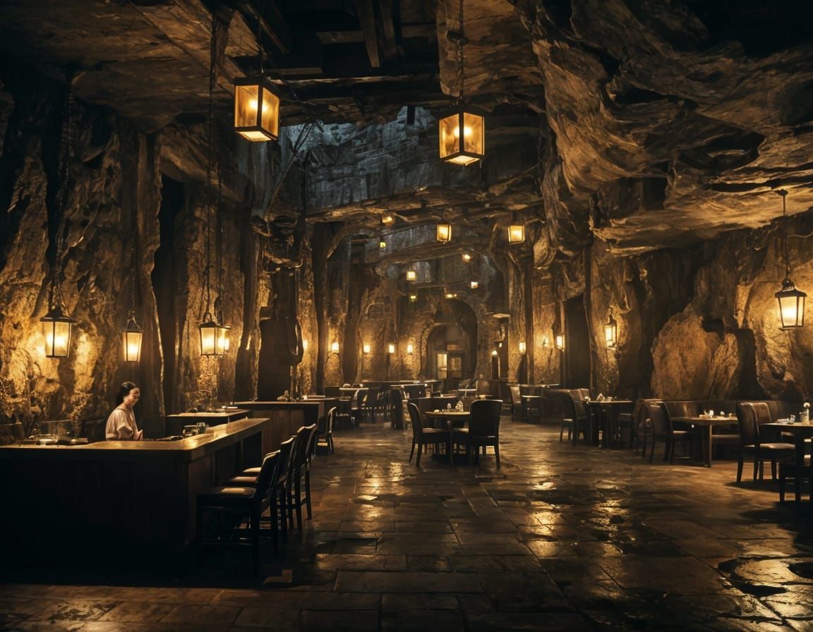 Luxury Hotel Restaurant Hidden in a Mine Shaft