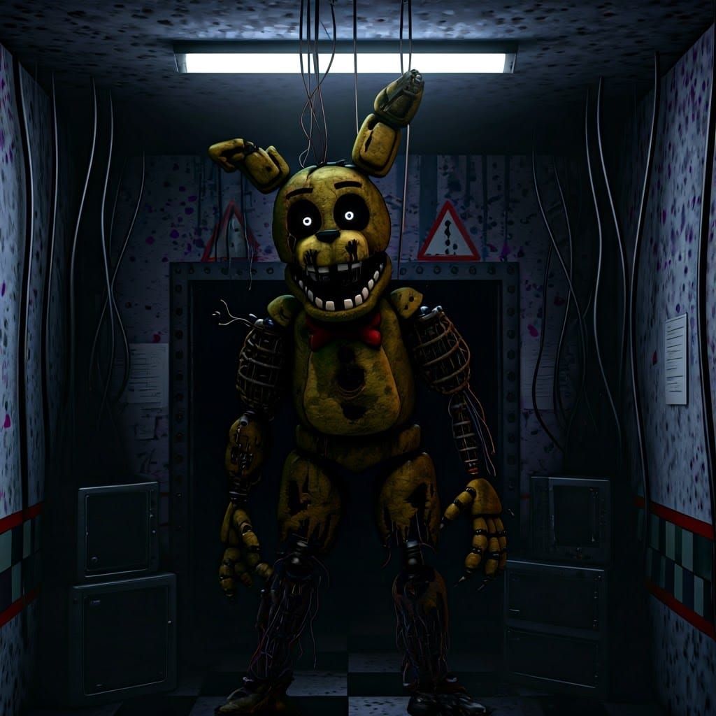 Derelict Animatronic in Cyberpunk Style