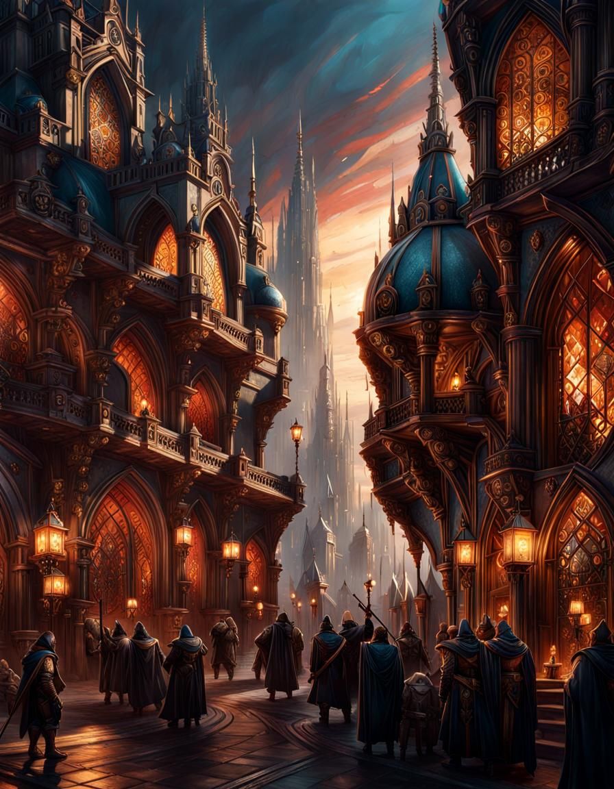 Warhammer 40K Hive City in Neo-Gothic Style