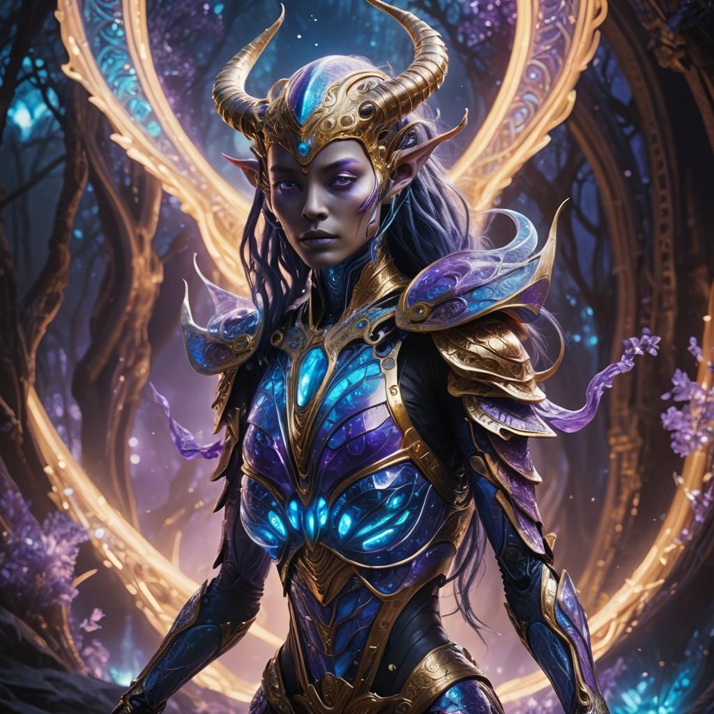 Mystical Alien Woman in Dreamlike Fantasy Art