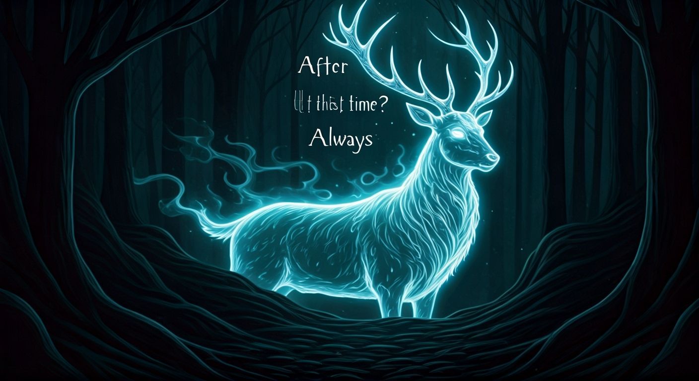 Majestic Stag Patronus Emerges with Ethereal Light