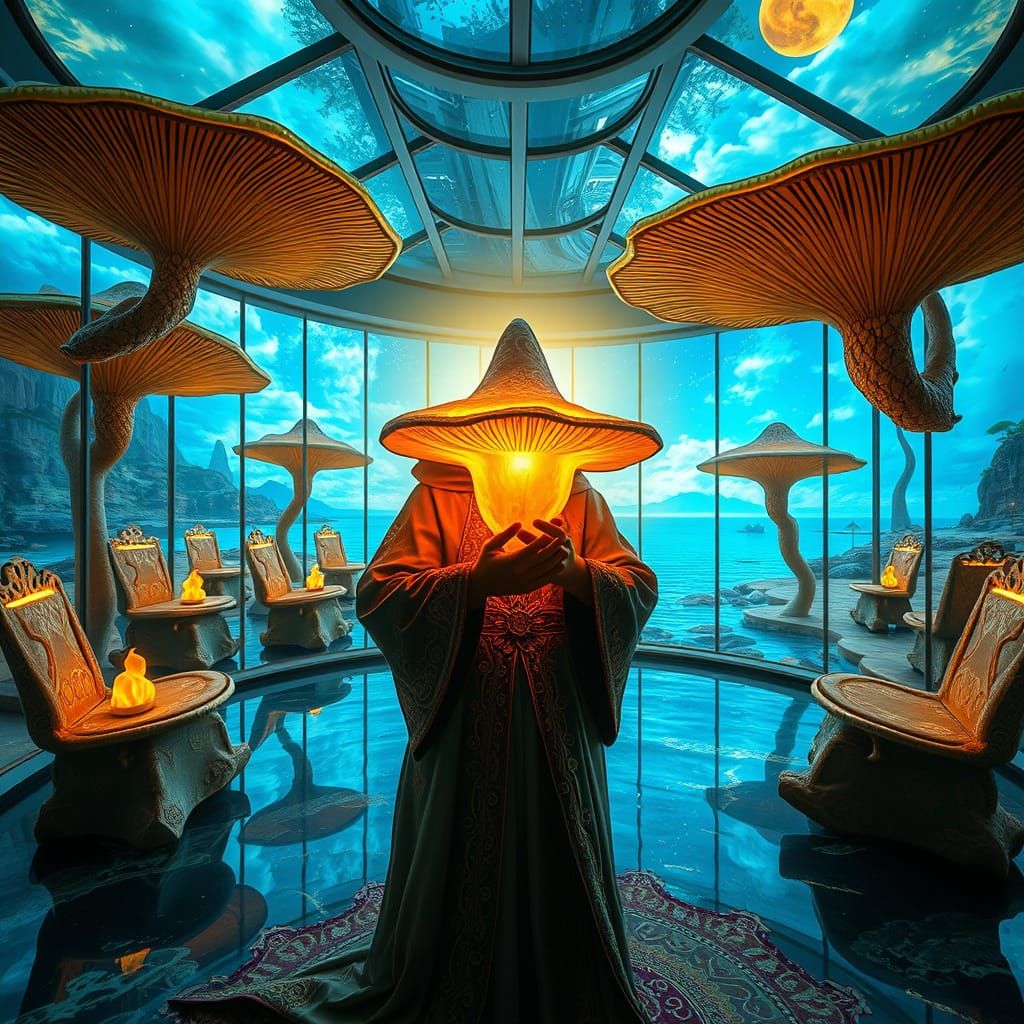 Cosmic Room Transcendence in Vibrant, Realistic Detail