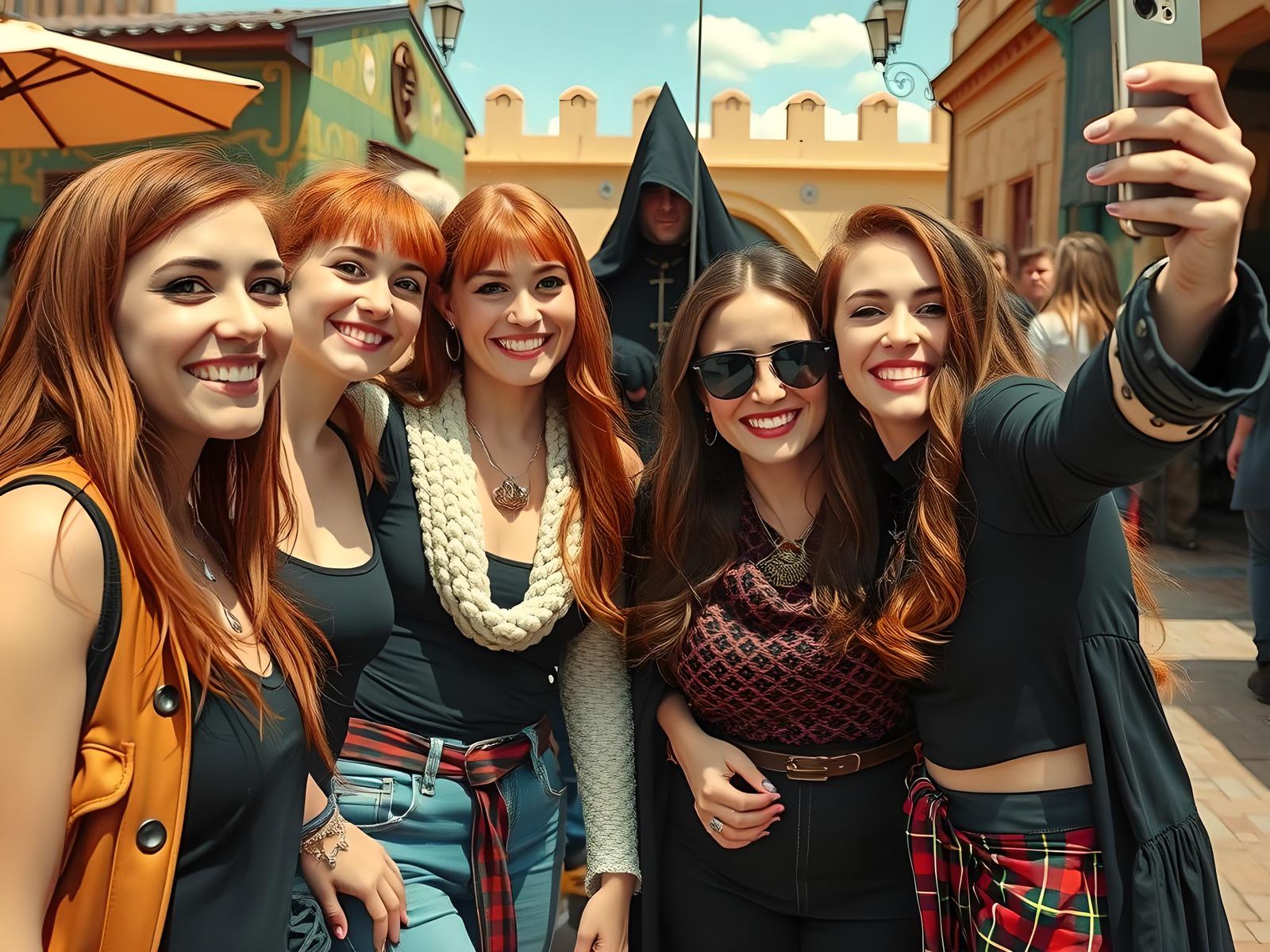 Spanish Inquisition Photobomb in Gothic Style