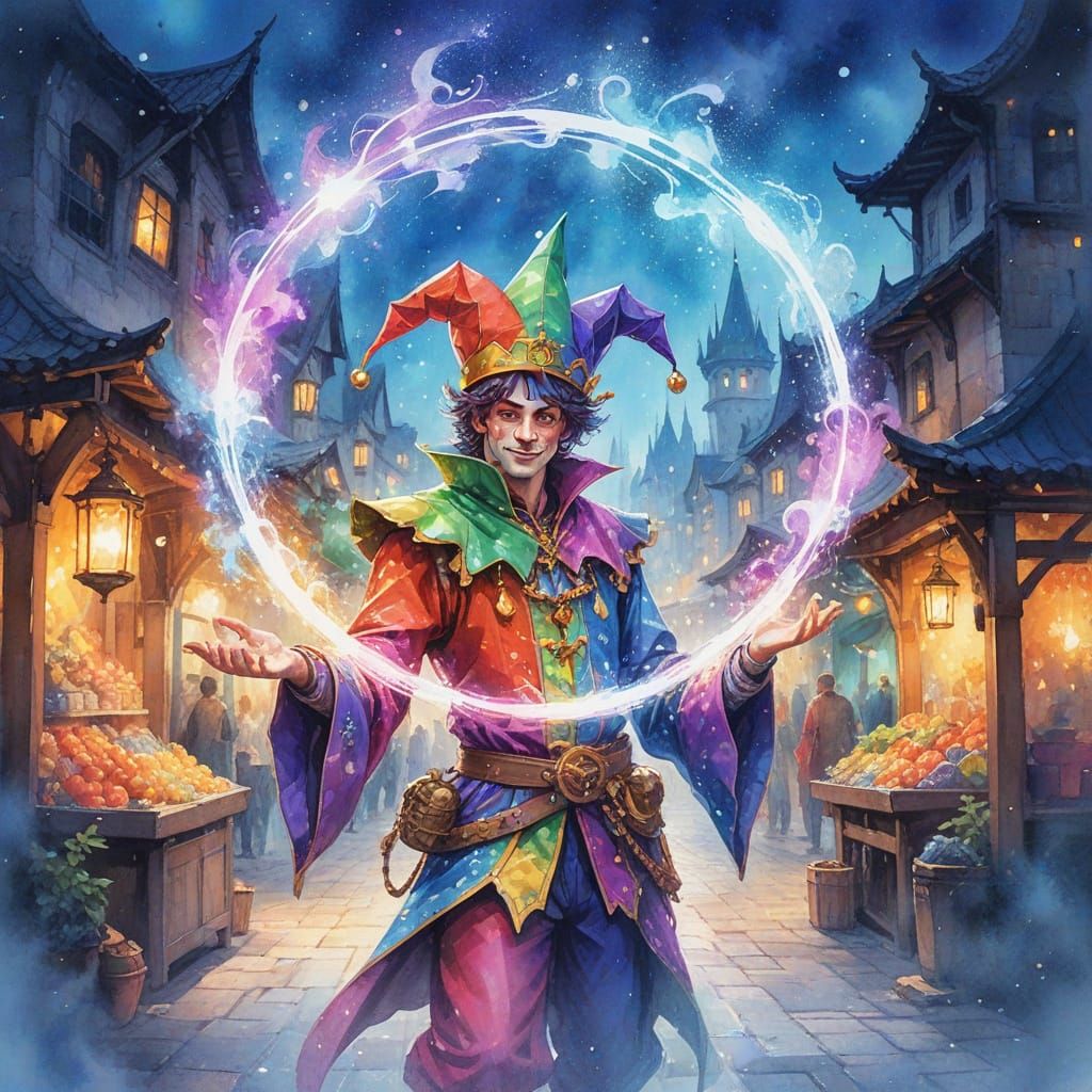 Fantasy Portrait: Male Adventurer in Jester Costume