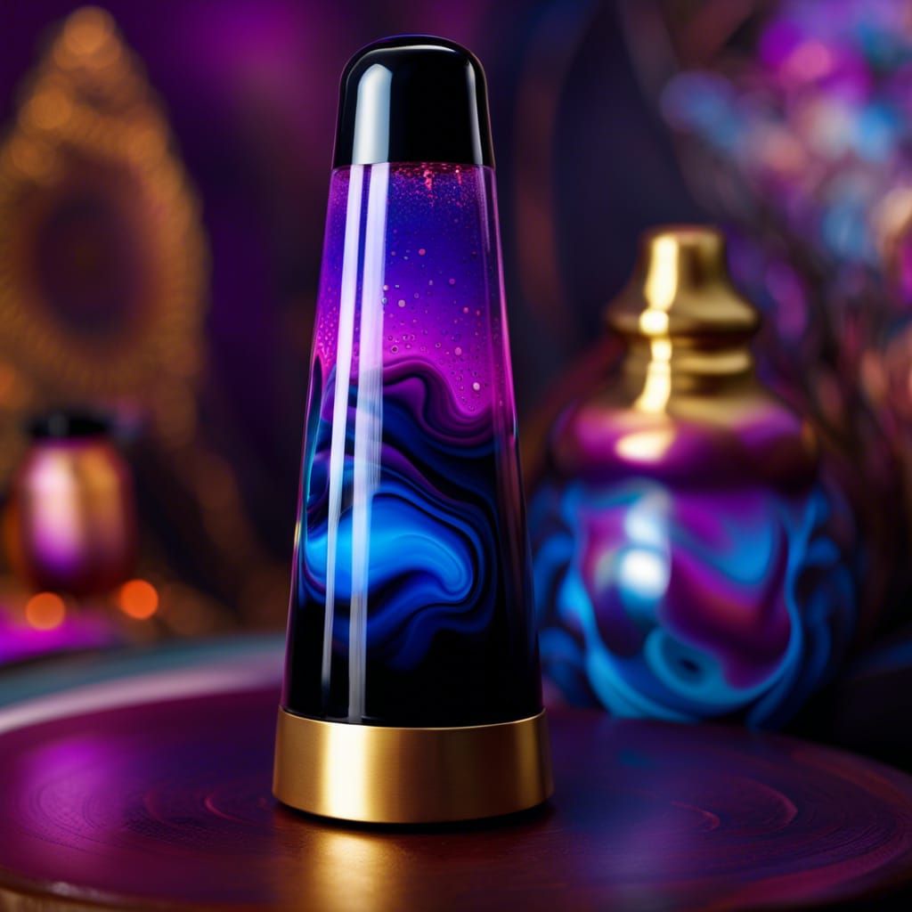 Detailed Airbrush Painting of a Lava Lamp