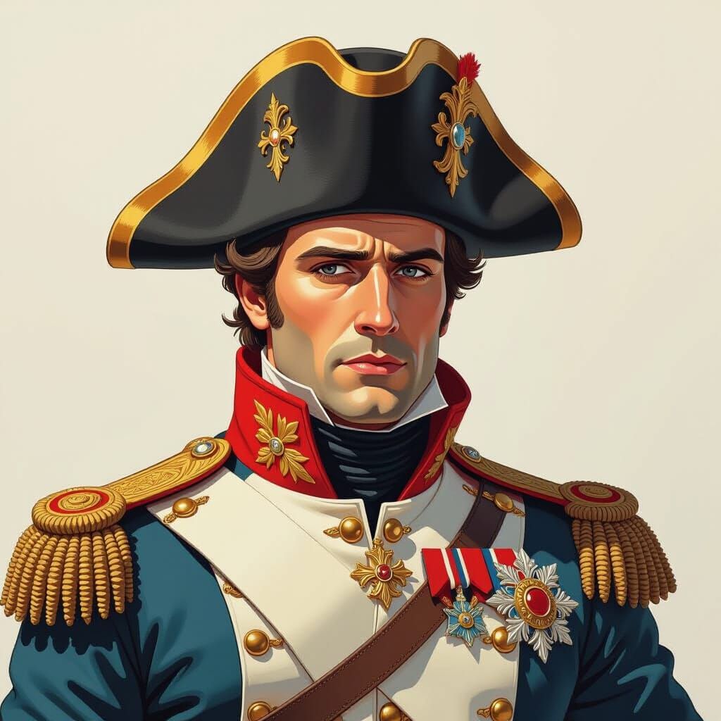 Napoleon as Ezio in Assassin's Creed Gouache Painting