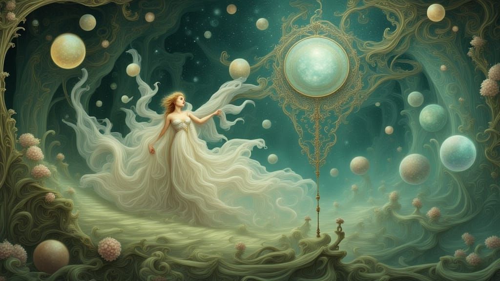 Celestial Being in Art Nouveau Style