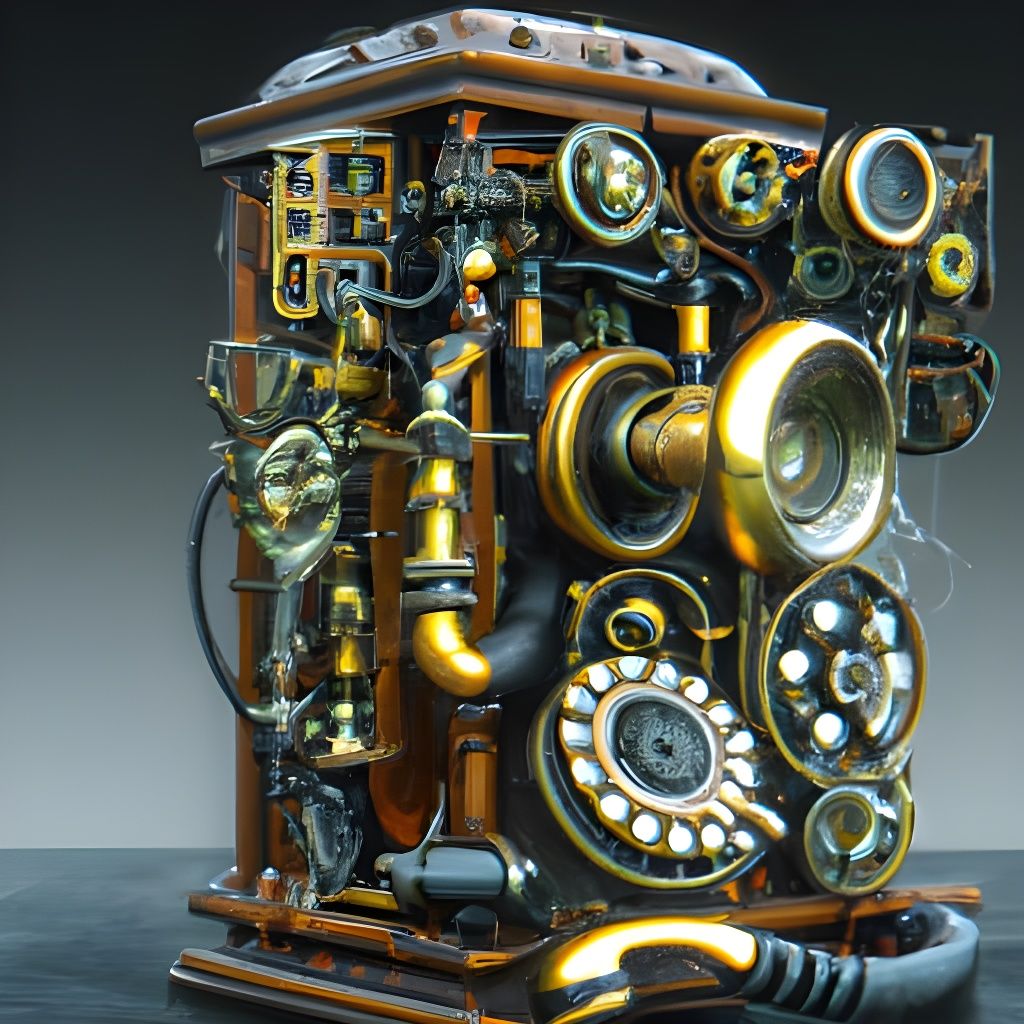 Steampunk Telephone in Gustave Moreau Style