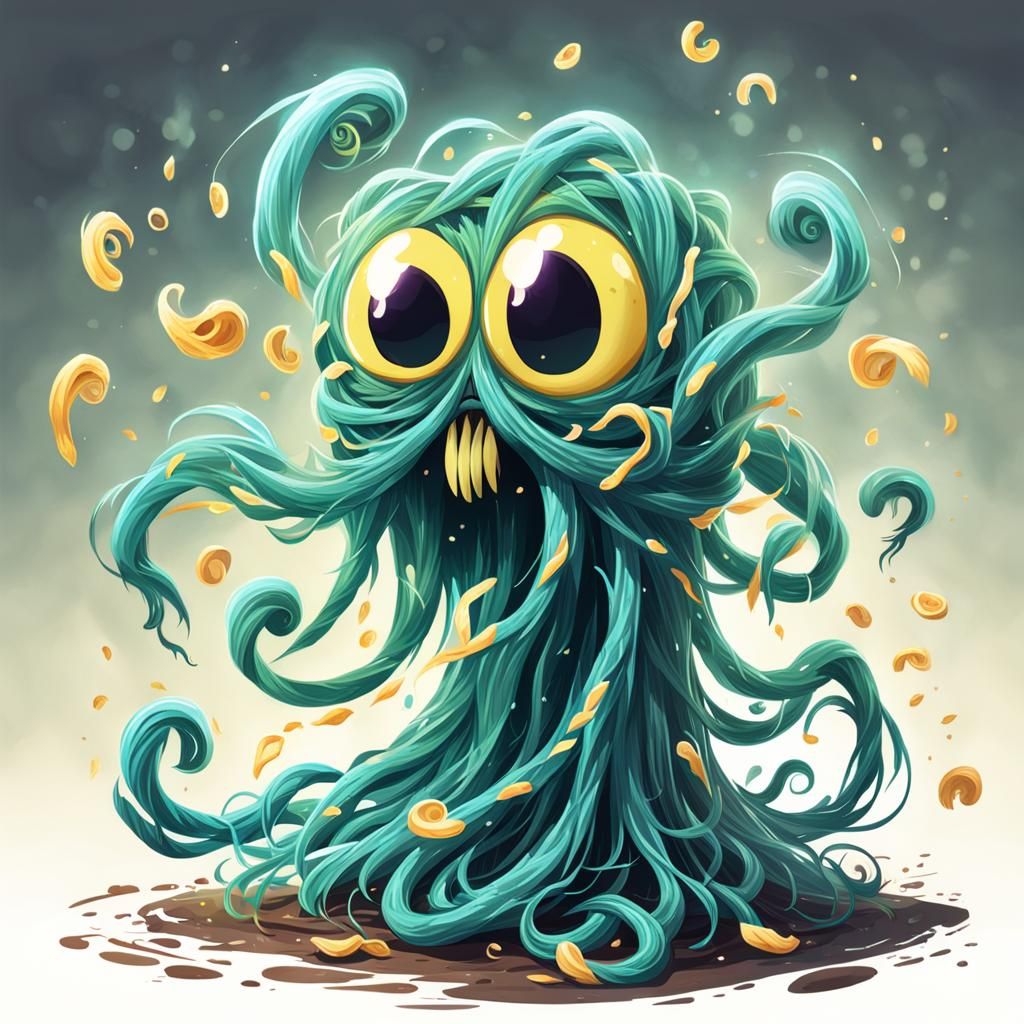 Surreal Pasta Creature in a Dreamlike Aesthetic