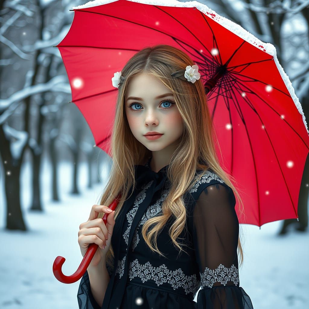 Ethereal Winter Beauty in Soft Pastels and Intricate Detail