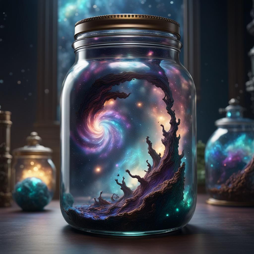 Galaxy in a Jar: Detailed Fantasy Concept Art