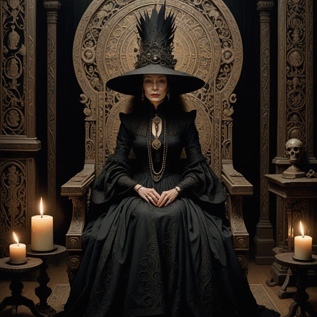 Mystical Betty Davis in Old Russian Style