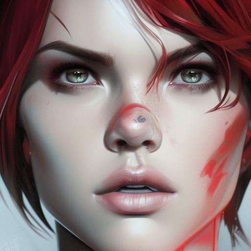 Ruby Rose Portrait in Art Nouveau Style