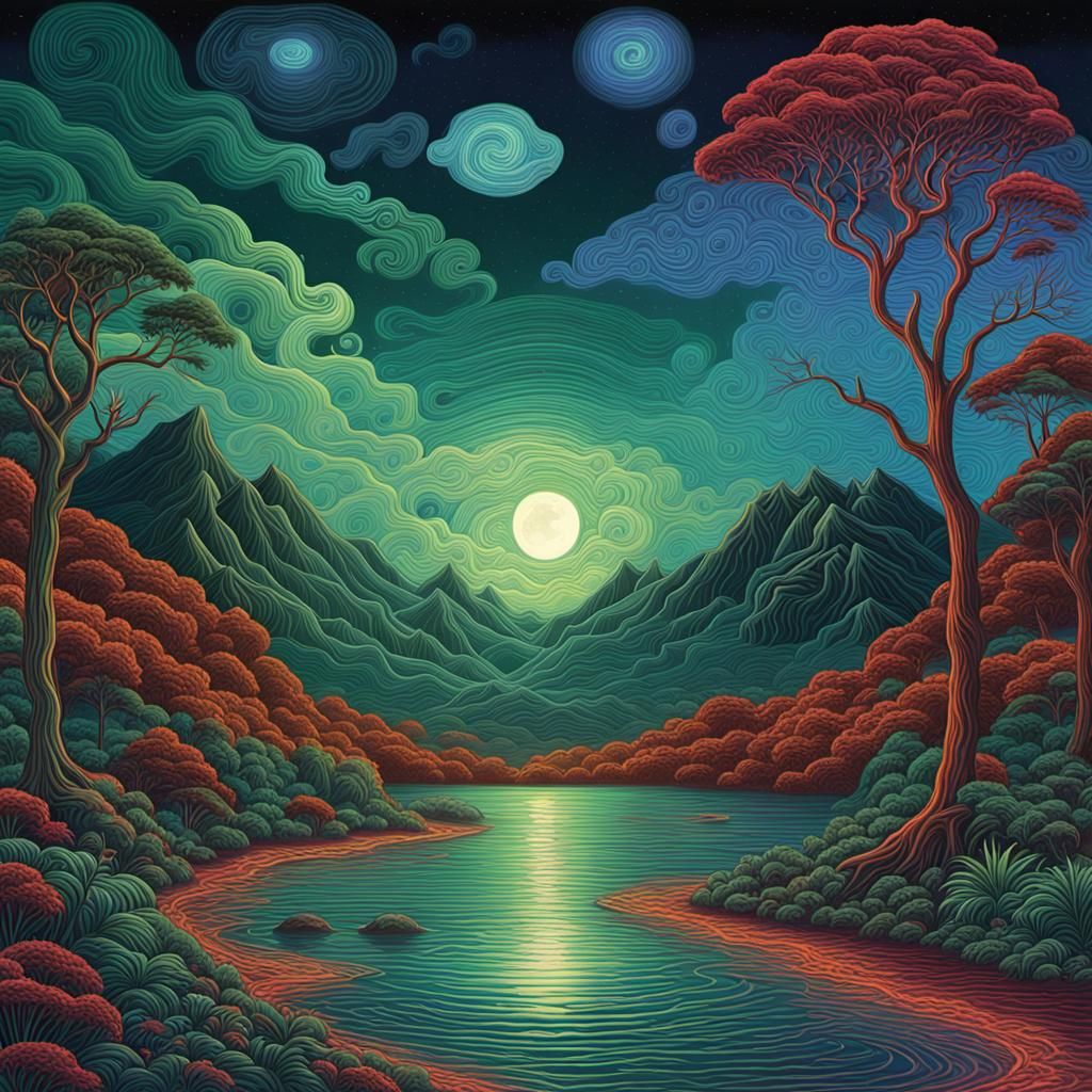 Dreamtime Rainforest in Rotoscoped Style