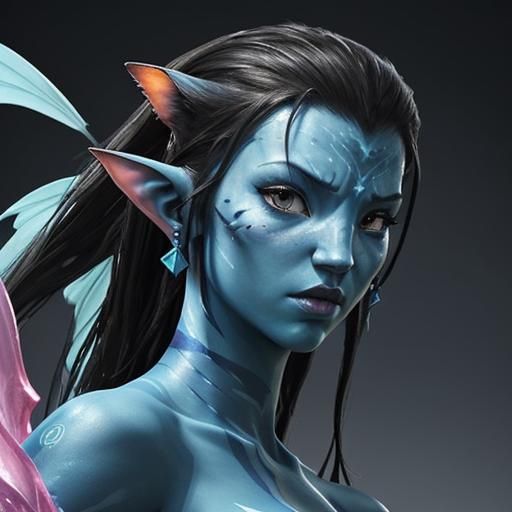 Hyperrealistic Avatar Bikini Splash Art