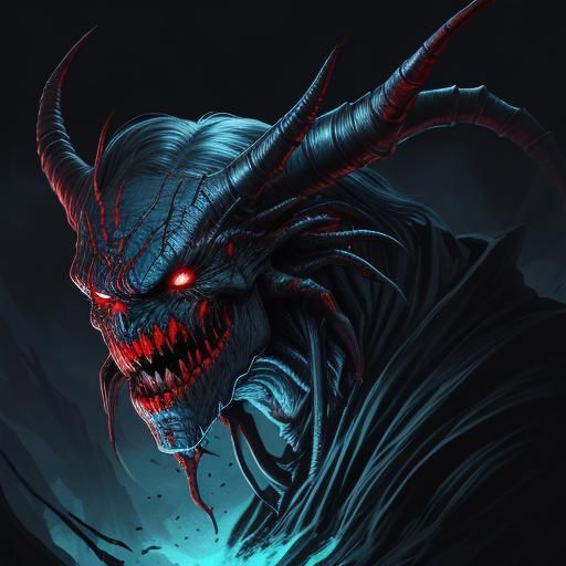 The Watcher: Dark Fantasy Horror Portrait