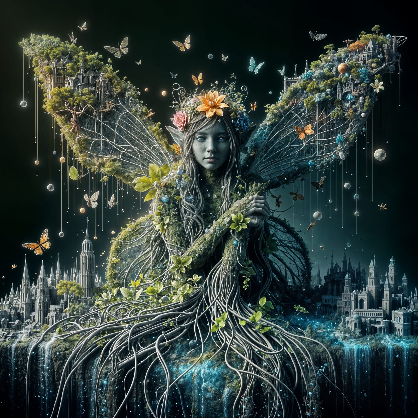 Intricate Earth Fairy Embodiment in Hyperrealistic 3D Illust...