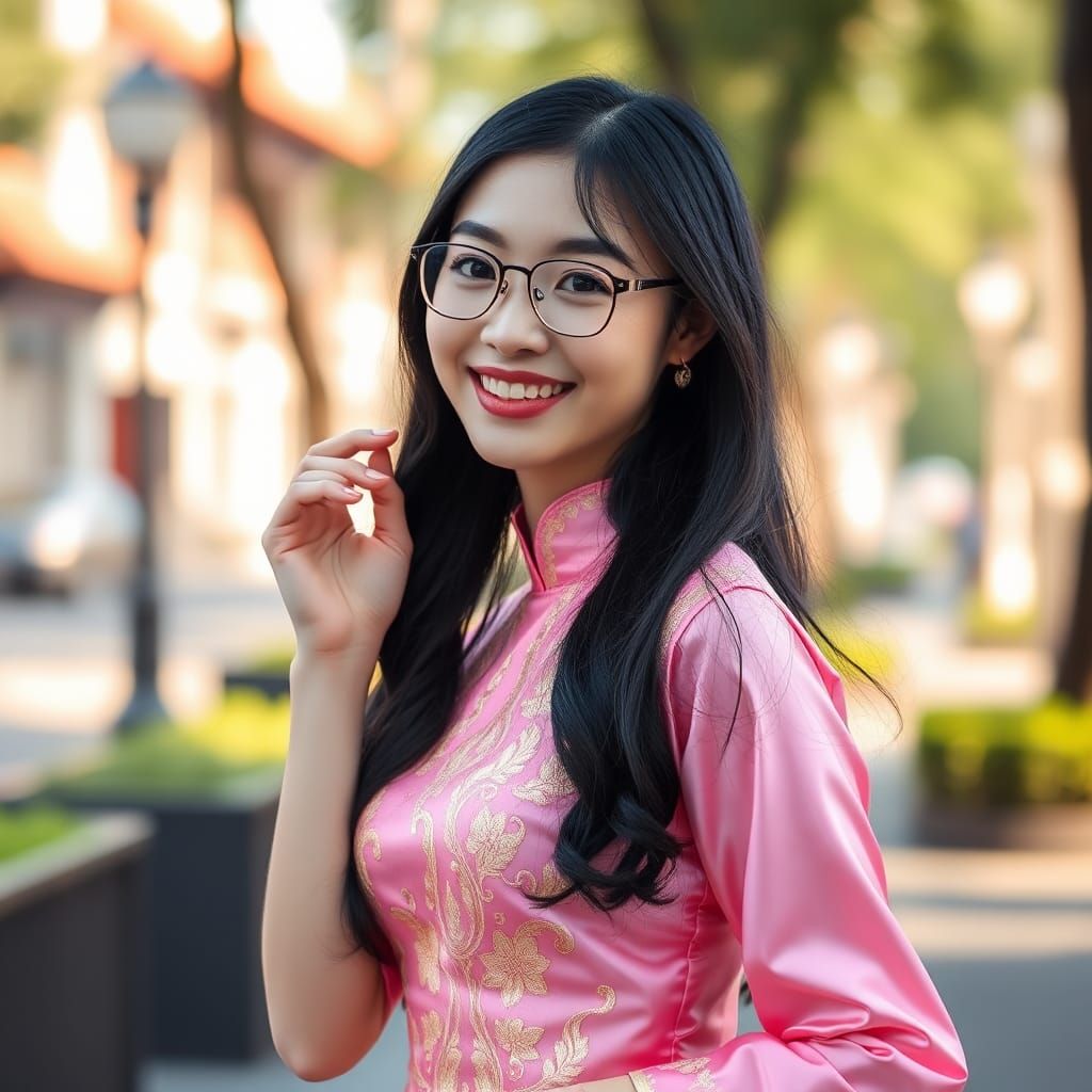 Japanese Woman in Thai Dress: Fashion Photography
