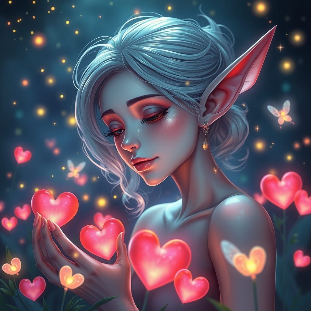 Mystical Garden Goddess in Whimsical, Dreamlike Style