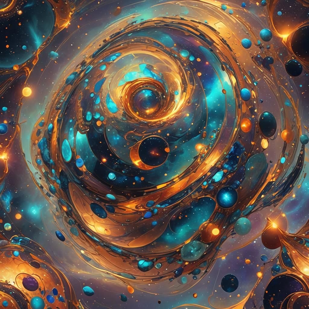 Cosmic Stone: Abstract Art of Lost Destinies