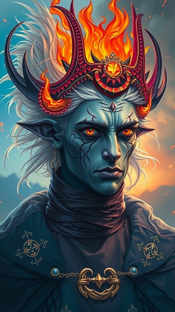 Majestic Drow in Dark Fantasy Style