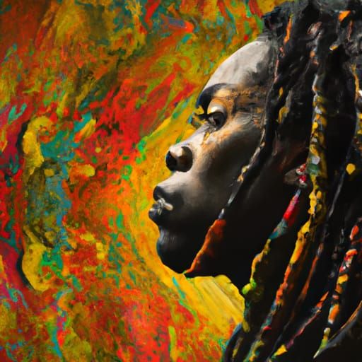 Dramatic Portrait with Klimt Inspired Background in Hyperrea...