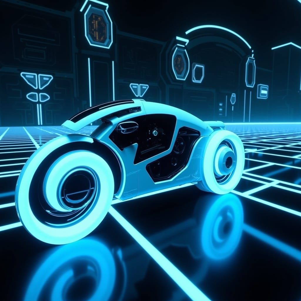 TRON Lightcycle in Star Trek Holodeck