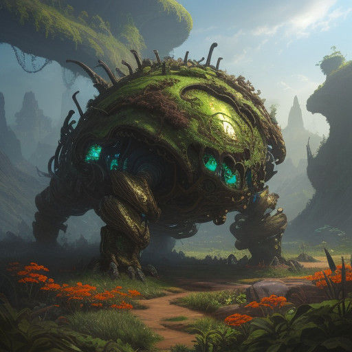 Surreal Terracrite Cultivator in Fantasy Concept Art Style