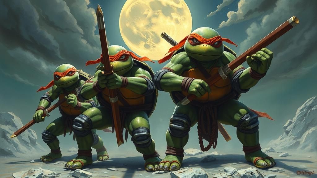 TMNT Battle Anteater Warrior in Dystopian Alley